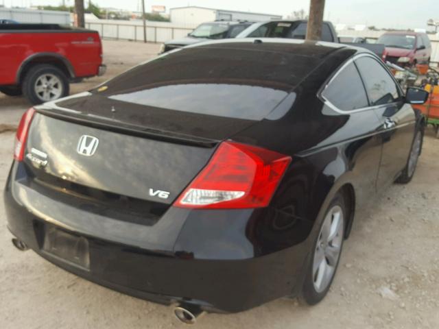 1HGCS2B80BA000455 - 2011 HONDA ACCORD EXL BLACK photo 4