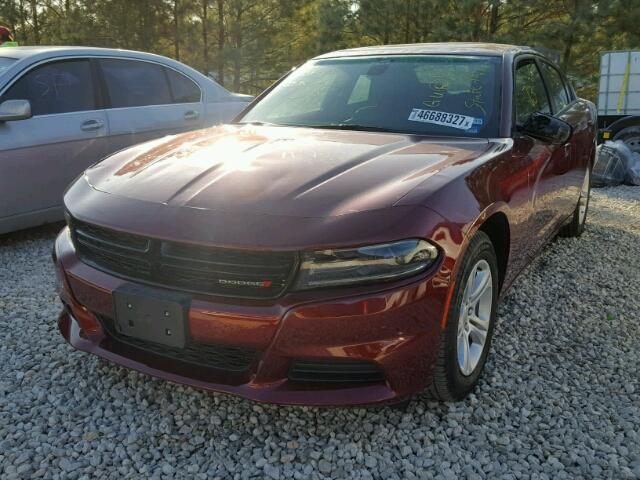 2C3CDXBG3JH142543 - 2018 DODGE CHARGER SX BURGUNDY photo 2