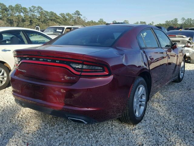 2C3CDXBG3JH142543 - 2018 DODGE CHARGER SX BURGUNDY photo 4