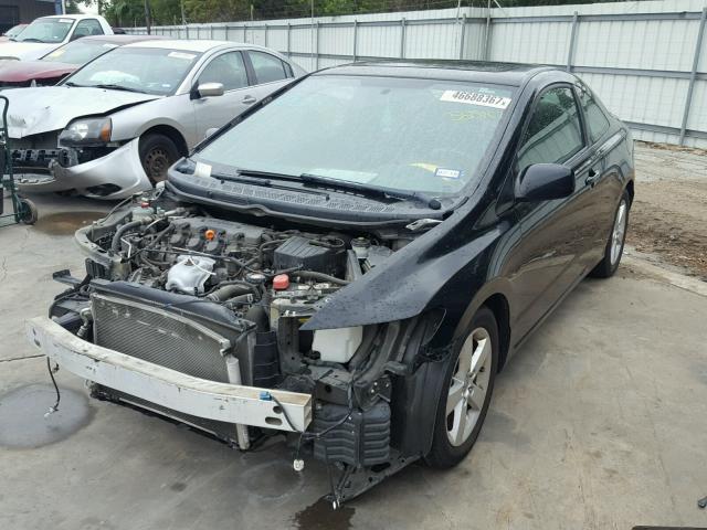 2HGFG12898H550787 - 2008 HONDA CIVIC EX BLACK photo 2