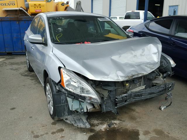 1N4AB7APXDN902351 - 2013 NISSAN SENTRA S SILVER photo 1