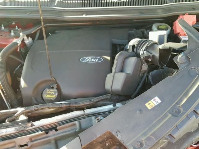 1FM5K8F85DGA77676 - 2013 FORD EXPLORER L RED photo 7