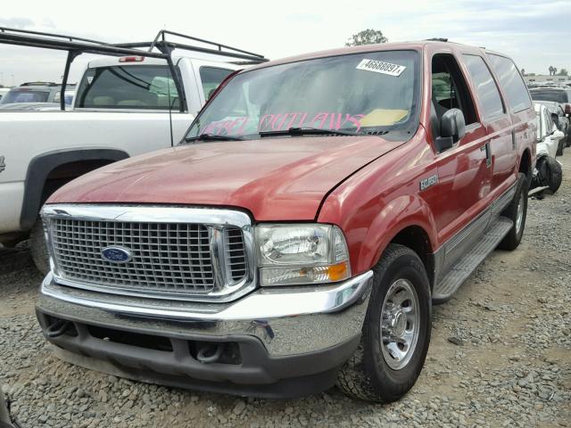 1FMNU40L13EB25247 - 2003 FORD EXCURSION BURGUNDY photo 2