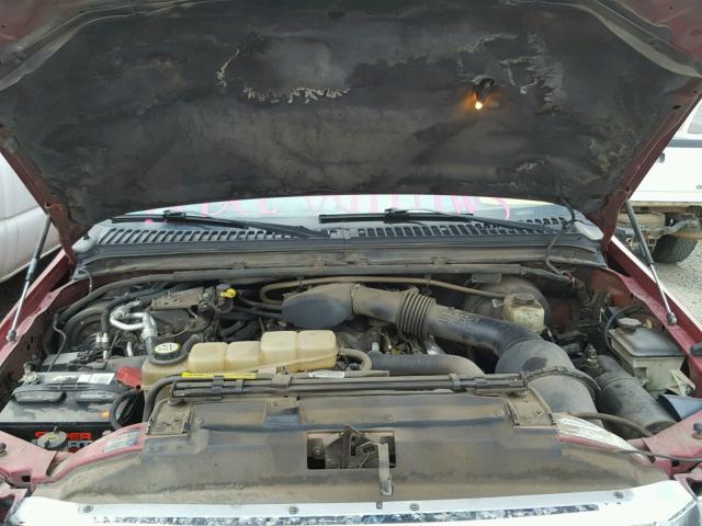 1FMNU40L13EB25247 - 2003 FORD EXCURSION BURGUNDY photo 5