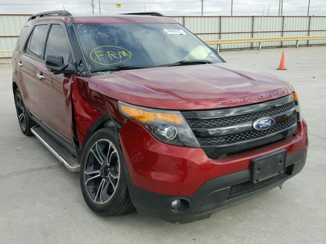 1FM5K8GT5DGC44282 - 2013 FORD EXPLORER S RED photo 1