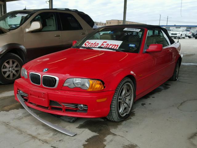 WBABS53411JU81741 - 2001 BMW 330 RED photo 2