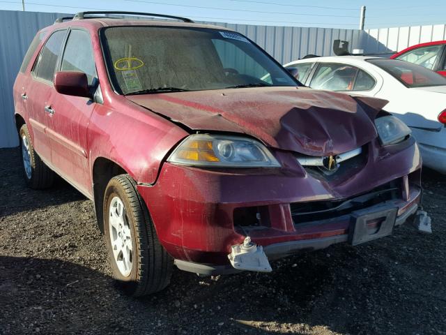 2HNYD18955H531112 - 2005 ACURA MDX TOURIN BURGUNDY photo 1