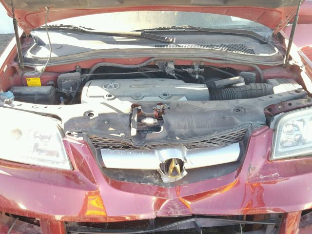 2HNYD18955H531112 - 2005 ACURA MDX TOURIN BURGUNDY photo 7