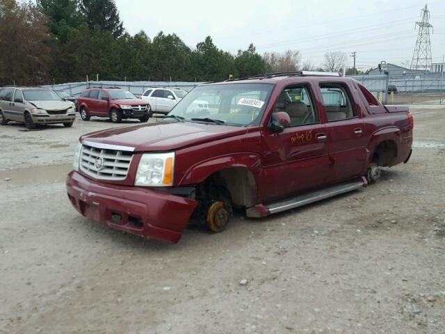 3GYEK62N64G328479 - 2004 CADILLAC ESCALADE E RED photo 2