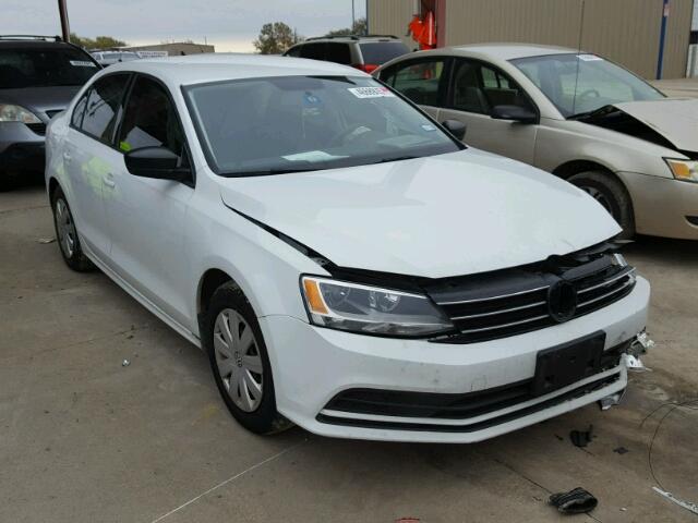 3VW2K7AJXFM284419 - 2015 VOLKSWAGEN JETTA BASE WHITE photo 1