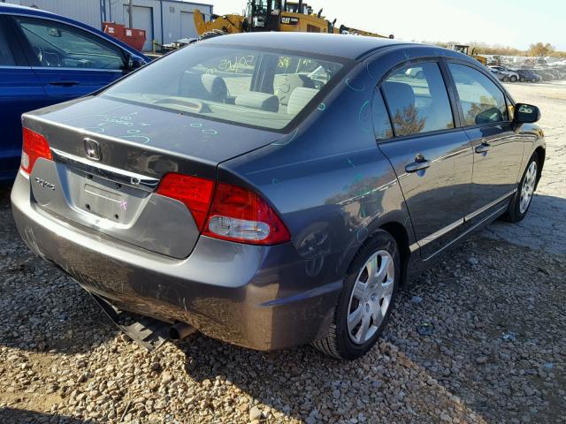 19XFA16529E031366 - 2009 HONDA CIVIC LX GRAY photo 4