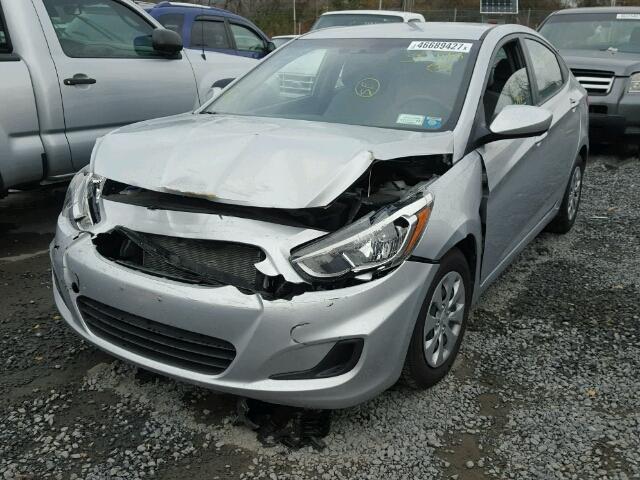 KMHCT4AE4FU801680 - 2015 HYUNDAI ACCENT GLS SILVER photo 2