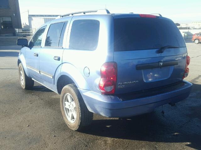 1D8HB48PX7F570263 - 2007 DODGE DURANGO SL BLUE photo 3