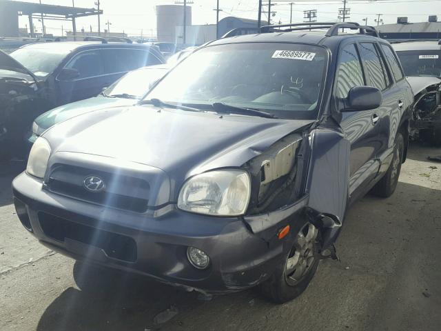 KM8SC13E85U966136 - 2005 HYUNDAI SANTA FE G BLUE photo 2