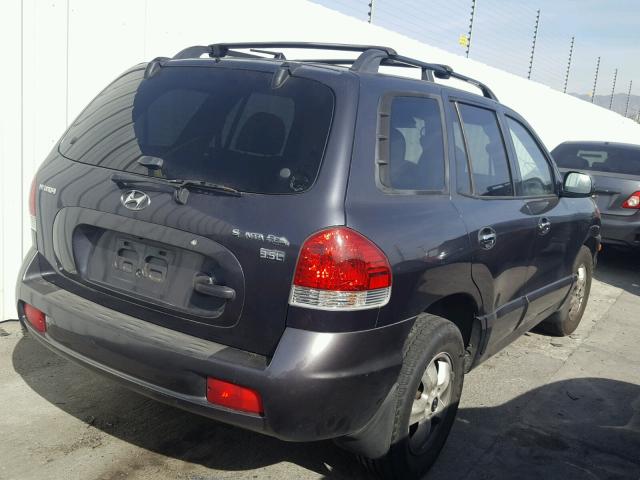 KM8SC13E85U966136 - 2005 HYUNDAI SANTA FE G BLUE photo 4