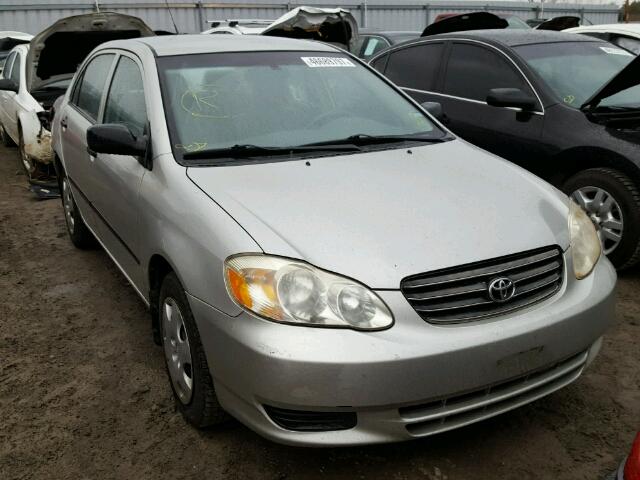 2T1BR32E03C770735 - 2003 TOYOTA COROLLA CE SILVER photo 1