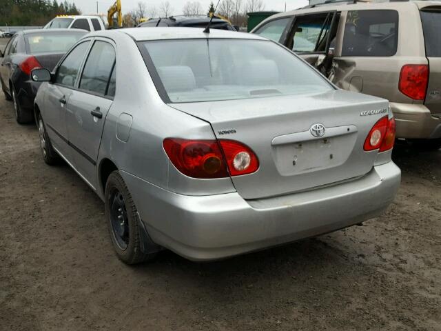 2T1BR32E03C770735 - 2003 TOYOTA COROLLA CE SILVER photo 3