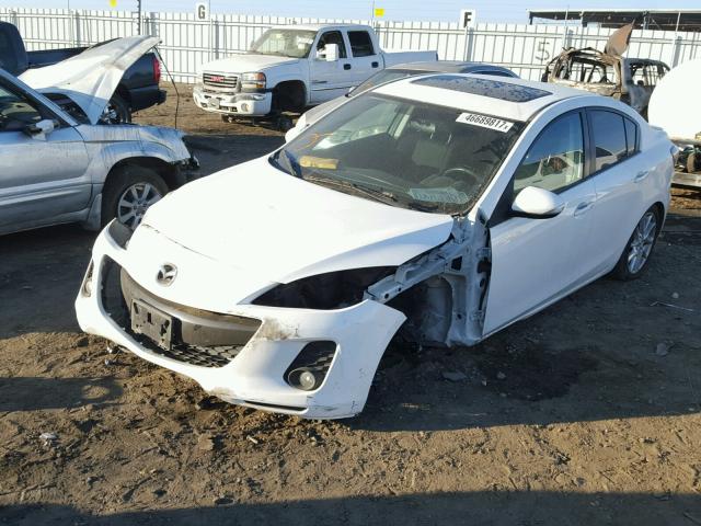 JM1BL1V99C1673591 - 2012 MAZDA 3 S WHITE photo 2