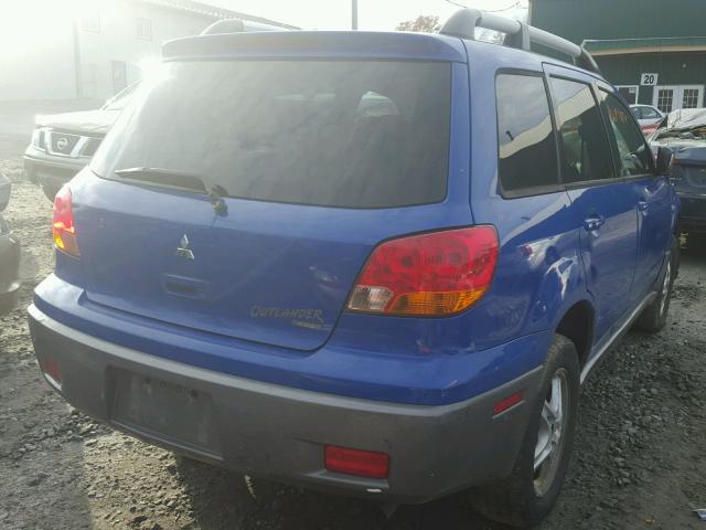 JA4LZ31F24U059809 - 2004 MITSUBISHI OUTLANDER BLUE photo 4