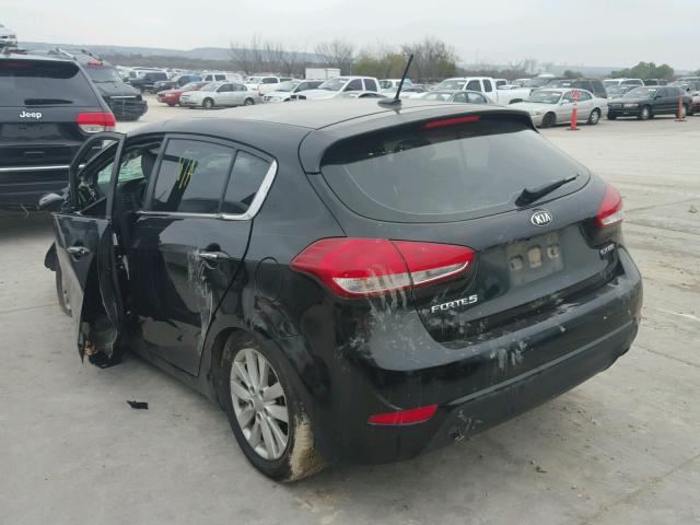 KNAFX5A85E5197908 - 2014 KIA FORTE EX BLACK photo 3