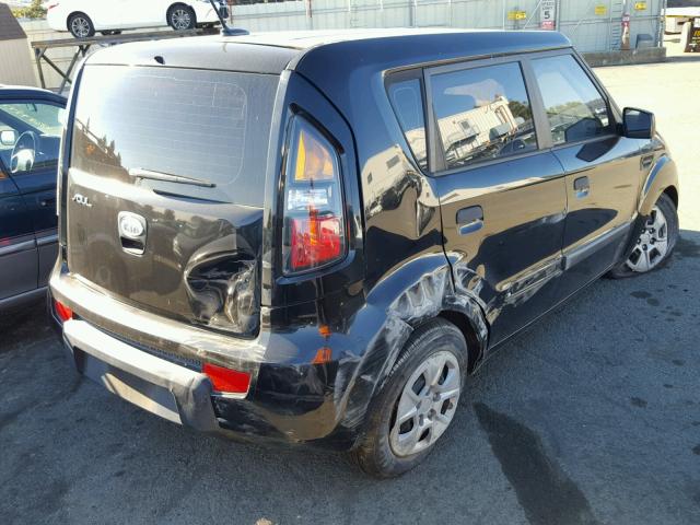 KNDJT2A1XA7105555 - 2010 KIA SOUL BLACK photo 4