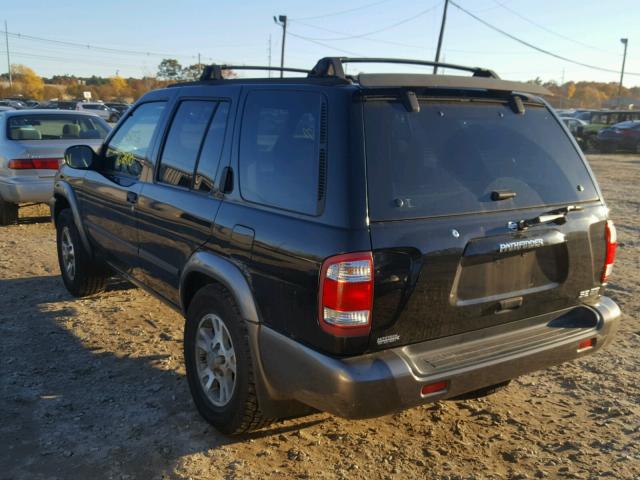 JN8DR07Y51W511662 - 2001 NISSAN PATHFINDER BLACK photo 3