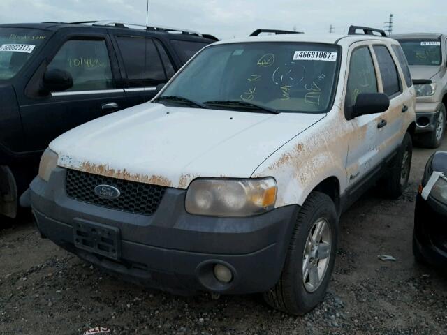 1FMYU59H17KA49828 - 2007 FORD ESCAPE HEV WHITE photo 2