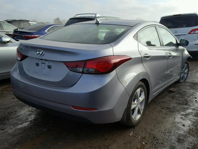 5NPDH4AE0GH672424 - 2016 HYUNDAI ELANTRA SE GRAY photo 4