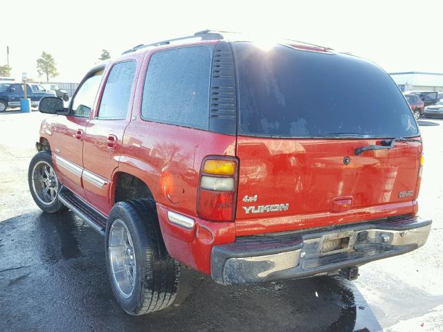 1GKEK13Z12R152629 - 2002 GMC YUKON RED photo 3