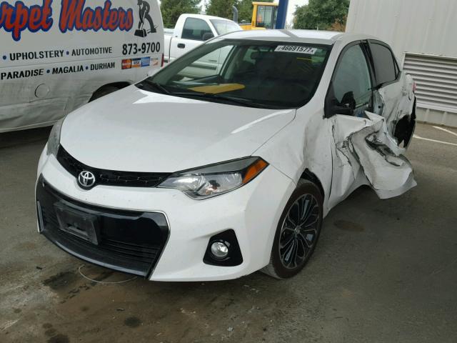 2T1BURHEXFC267551 - 2015 TOYOTA COROLLA L WHITE photo 2