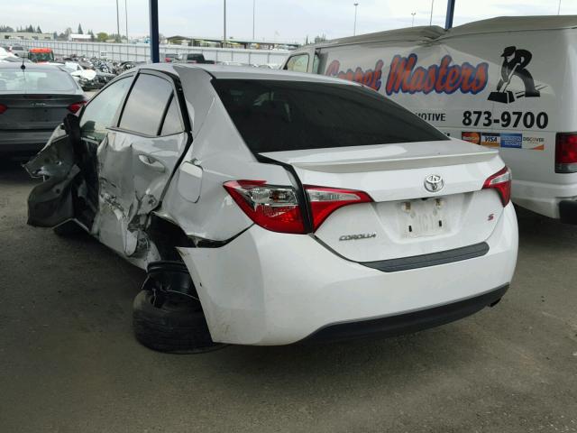 2T1BURHEXFC267551 - 2015 TOYOTA COROLLA L WHITE photo 3