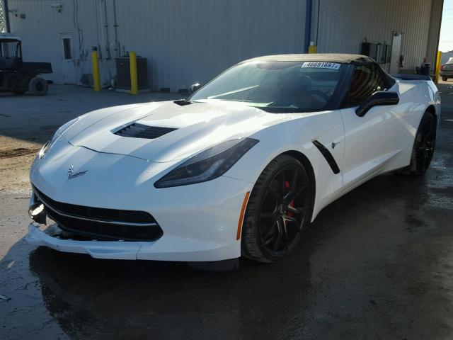 1G1YM3D76E5118959 - 2014 CHEVROLET CORVETTE S WHITE photo 2