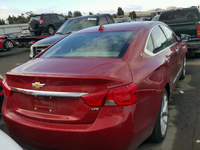 2G1155S36E9184232 - 2014 CHEVROLET IMPALA LTZ RED photo 4