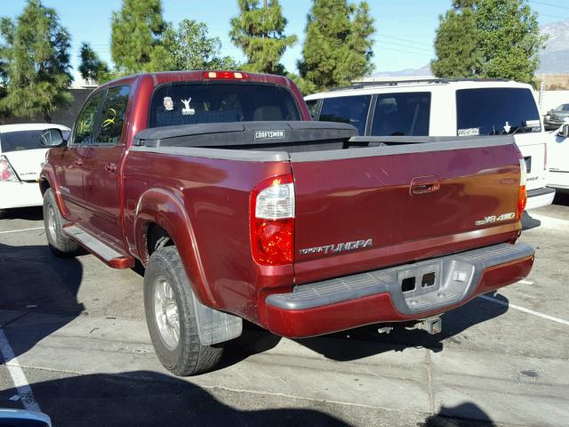 5TBDT48105S485766 - 2005 TOYOTA TUNDRA DOU RED photo 3