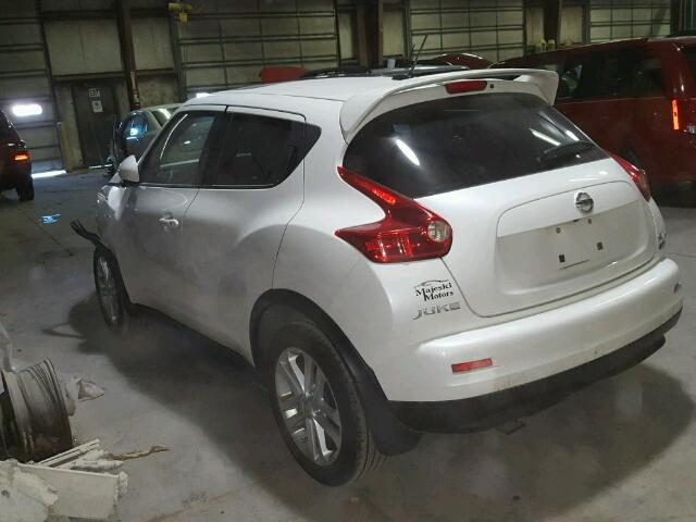 JN8AF5MV5ET355049 - 2014 NISSAN JUKE S WHITE photo 3