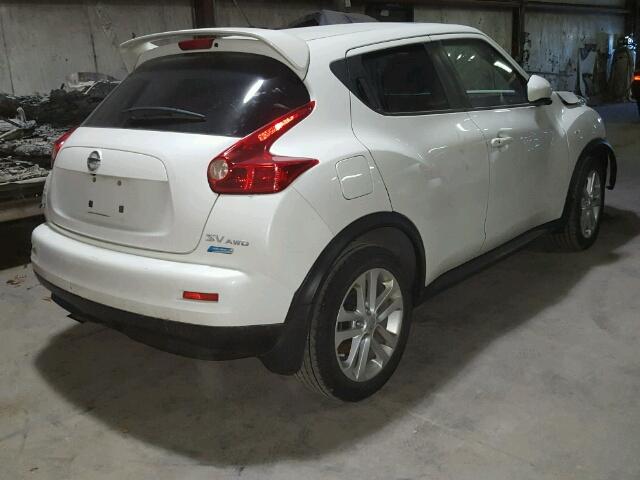 JN8AF5MV5ET355049 - 2014 NISSAN JUKE S WHITE photo 4