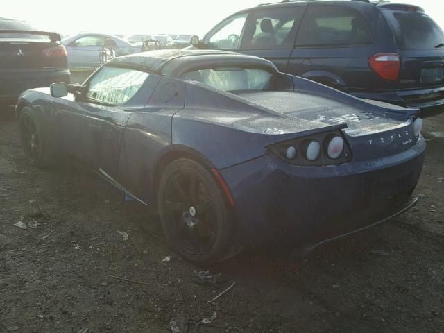 5YJRE1A32A1000556 - 2010 TESLA ROADSTER BLUE photo 3