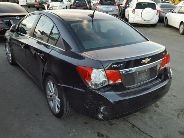 1G1PH5S91B7164733 - 2011 CHEVROLET CRUZE LTZ BLACK photo 3