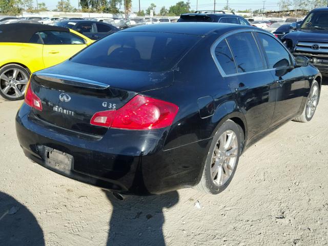 JNKBV61E07M727194 - 2007 INFINITI G35 BLACK photo 4