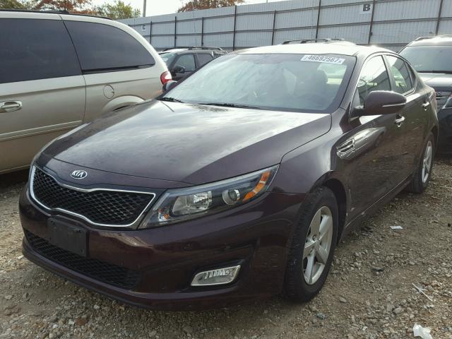 5XXGM4A72FG471211 - 2015 KIA OPTIMA LX PURPLE photo 2