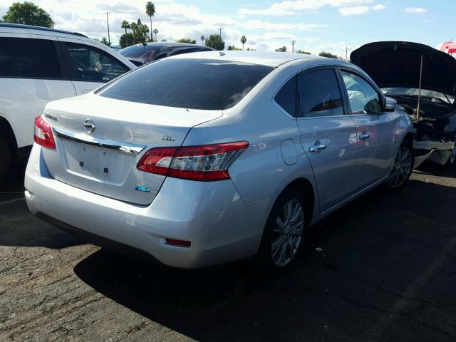 3N1AB7AP5EY217482 - 2014 NISSAN SENTRA S SILVER photo 4