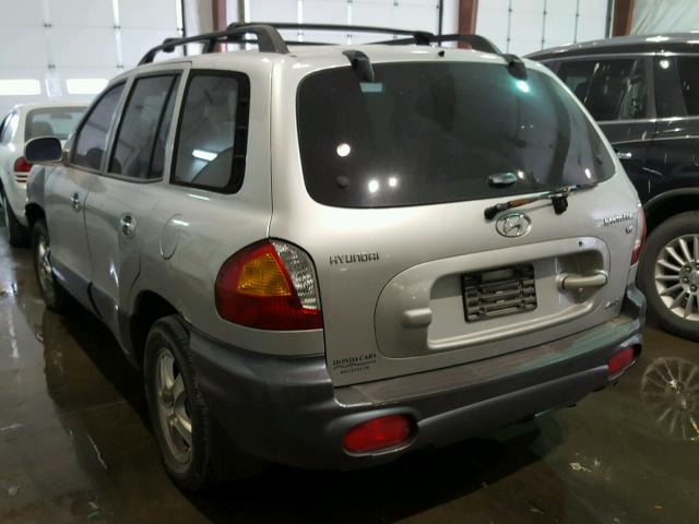 KM8SC73D82U269815 - 2002 HYUNDAI SANTA FE G SILVER photo 3