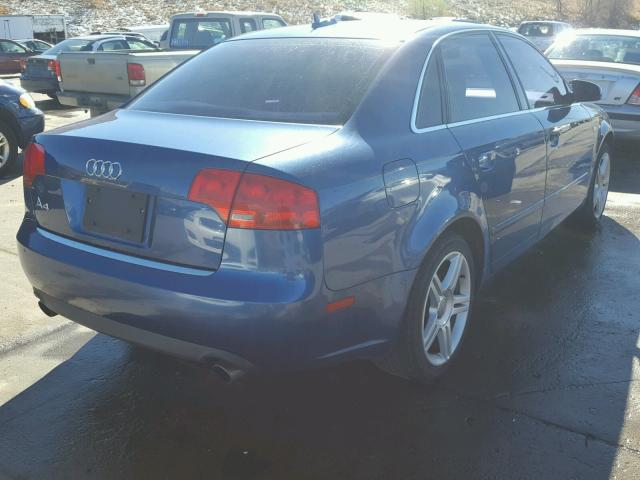 WAUDF68E55A422654 - 2005 AUDI A4 2.0T QU BLUE photo 4