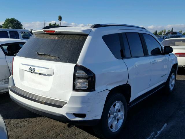 1C4NJCBA2FD104789 - 2015 JEEP COMPASS SP WHITE photo 4