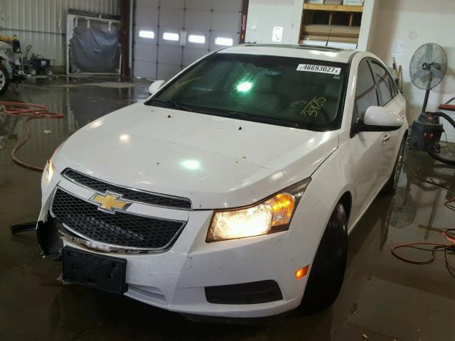 1G1PH5S98B7113925 - 2011 CHEVROLET CRUZE LTZ WHITE photo 2