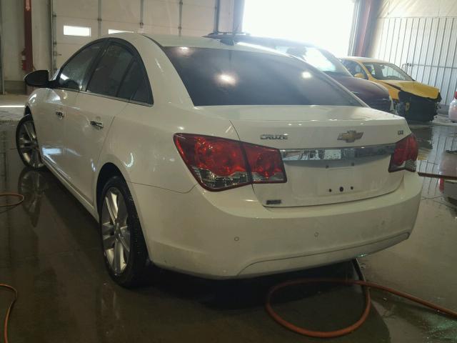 1G1PH5S98B7113925 - 2011 CHEVROLET CRUZE LTZ WHITE photo 3