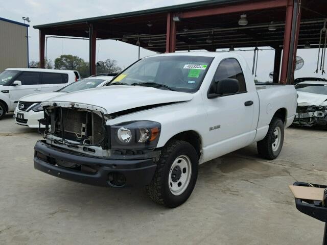 1D7HA16K18J196279 - 2008 DODGE RAM 1500 S WHITE photo 2