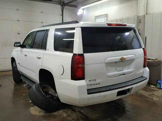 1GNSKBKC5FR114738 - 2015 CHEVROLET TAHOE K150 WHITE photo 3