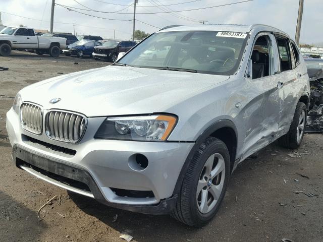 5UXWX5C5XBL707245 - 2011 BMW X3 XDRIVE2 SILVER photo 2