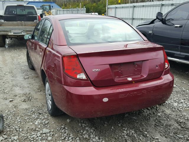 1G8AJ52F24Z162286 - 2004 SATURN ION LEVEL MAROON photo 3